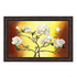 Картина Белые розы 113х73 см темная рама