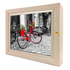 Ключница на 7 крючков Красный велосипед Желтые цветы 31х26 см акация