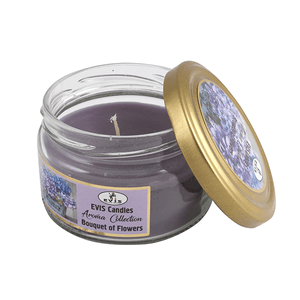 Свеча ароматическая в банке Сиреневые цветы 8 см лавандовая