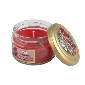 Свеча ароматическая в банке Клюква в зефире 8 см красная