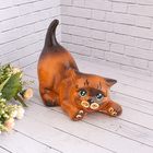 Кот Тимошка 23 см коричневый полуматовый лак