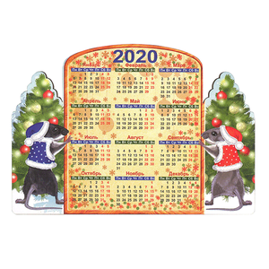 Календарь 2020 год магнитный 14 см Две крысы