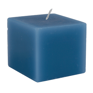 Свеча Куб 5 см голубая