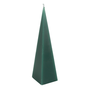 Свеча Пирамида 21 см зеленая