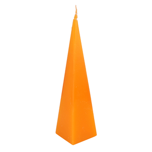 Свеча Пирамида 21 см оранжевая