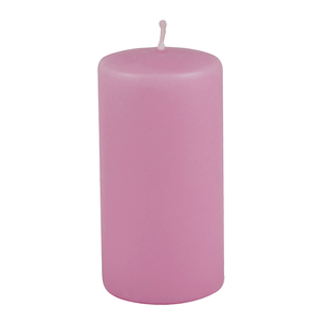 Свеча столбик 8 см розовая