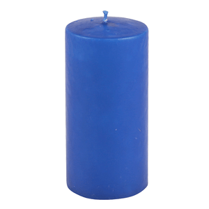 Свеча столбик 8 см синяя