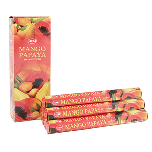 Благовоние HEM Манго Папая Mango Papaya шестигранник упаковка 6 шт