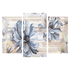 Модульная картина Триптих Цветы в голубых тонах 84х60 см
