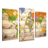 Модульная картина Триптих Карта мира 84х60 см