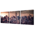 Модульная картина Манхэттен на рассвете 107х35 см