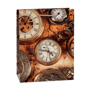 Пакет подарочный 18х23 см Коллекция часов