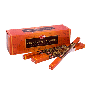 Благовоние HEM Корица Апельсин Cinnamon Orange четырехгранник упаковка 25 шт