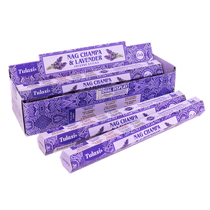 Благовоние Sarathi Наг Чампа Лаванда Nag Champa Lavender шестигранник упаковка 6 шт