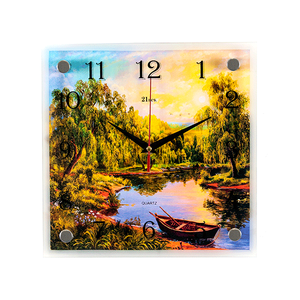 Часы картина Квадро 25х25 см В лесу