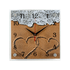 Часы картина Квадро Сердца на песке 25х25 см