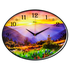 Часы картина Овал Рассвет в горах 44х34 см