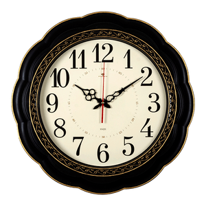 Часы настенные Агата 50 см черный с золотом корпус