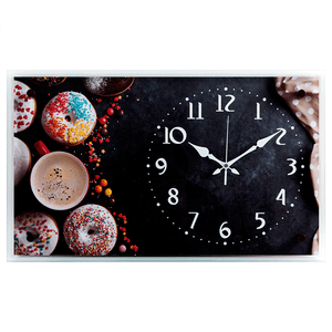 Часы картина Пончики 60х36 см