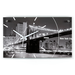 Часы картина Бруклинский мост 60х36 см