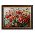 Картина Гобелен 45х35 см Маки и полевые цветы темная рама