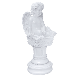Ангел на колонне 43 см белый