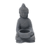 Подсвечник Будда 16 см дымчатый