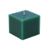 Свеча Куб 5 см зеленая