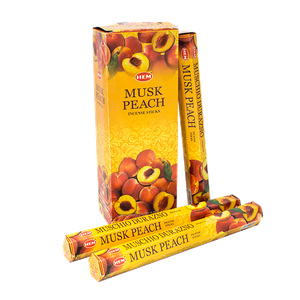 Благовоние HEM Мускус Персик Musk Peach шестигранник упаковка 6 шт