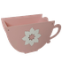 Кашпо Чашка Цветок 20х11х9 см розовое