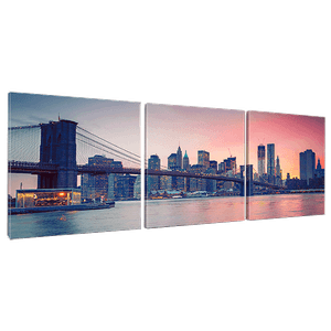 Модульная картина Триптих Рассвет над Манхэттеном 153х50 см