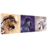Модульная картина Триптих Три коня 153х50 см