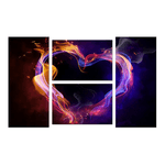 Модульная картина Квадро Пламя любви 100х60 см