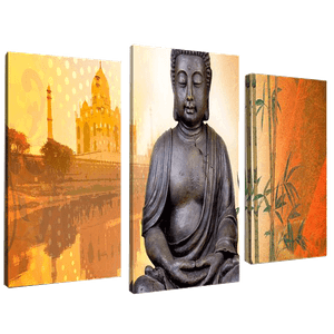 Модульная картина Триптих Будда 84х60 см
