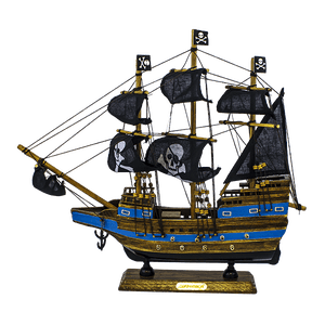 Макет Корабля Пиратский фригат 38х34х8см чёрно-синий
