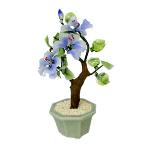Дерево Яблоневый цвет 15х24см голубое