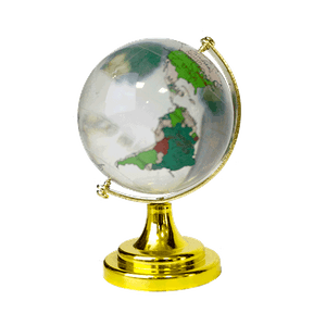 Глобус цветной на подставке 9 см некондиция золото