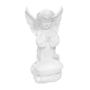 Ангел с чашей 35 см белый