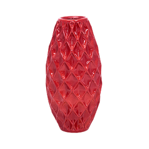 Ваза Евро 22 см рифленая красная