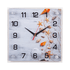 Часы картина Квадро 25х25 см Ракушки серый фон
