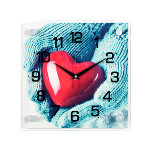Часы картина Квадро Возьми мое сердце 25х25 см