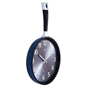 Часы настенные Сковорода 26х43 см хром синий корпус