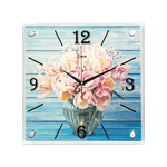 Часы картина Квадро 35х35 см Нежный букет