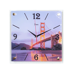 Часы картина Квадро 35х35 см Мост Золотые ворота