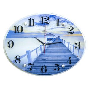 Часы картина Овал Пирс Рассвет 44х34 см