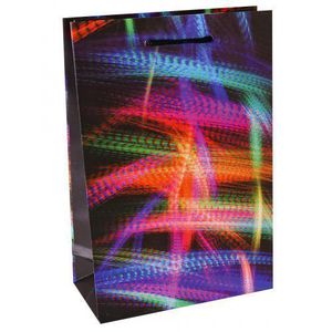 Пакет подарочный 22х31 см Неоновый свет