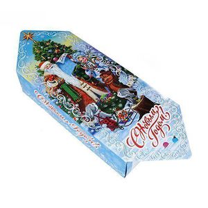 Коробка для сладостей С Новым годом 19х13х6 Дед Мороз и зверята