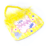 Блокнот Сумочка 35 листов Маленькая принцесса 12х9 см желтая обложка