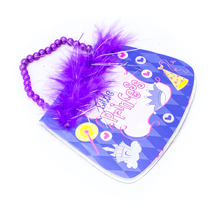 Блокнот Сумочка 35 листов Маленькая принцесса 12х9 см фиолетовая обложка
