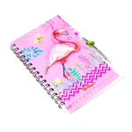Блокнот с ручкой 35 листов Фламинго 10х14 см объемная аппликация